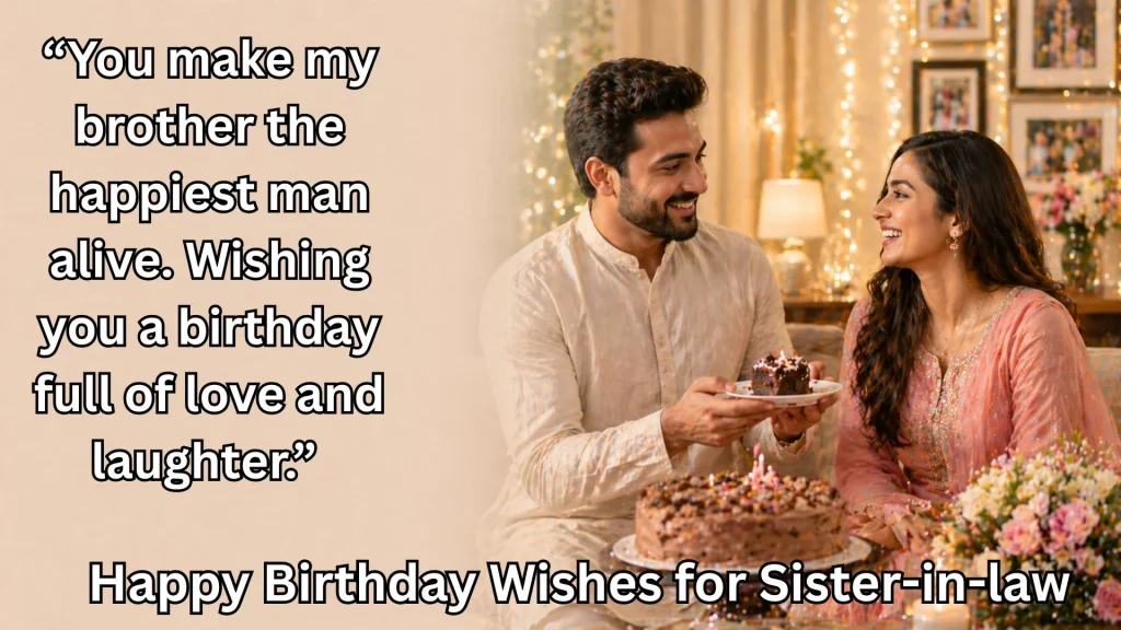 30th birthday celebration with happy birthday wishes for sister-in-law text