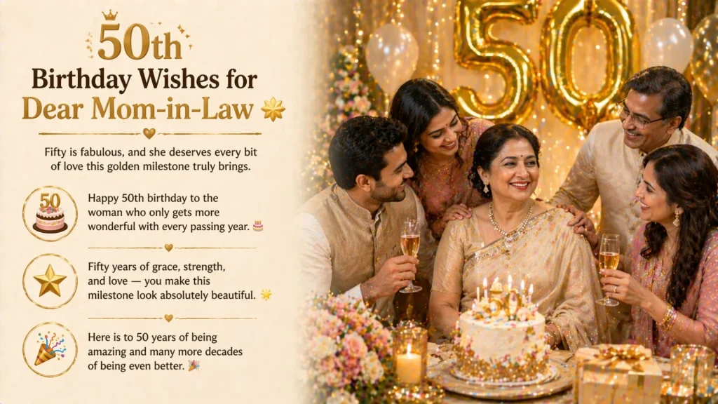 50th birthday celebration for mother-in-law with family