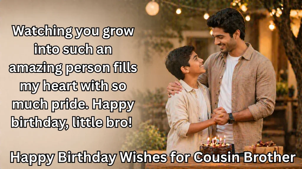 Birthday wishes for cousin brother with love and pride outdoors