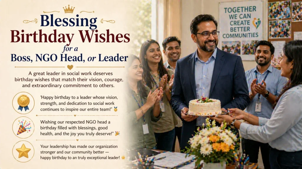 Blessing birthday wishes for boss or NGO leader celebration