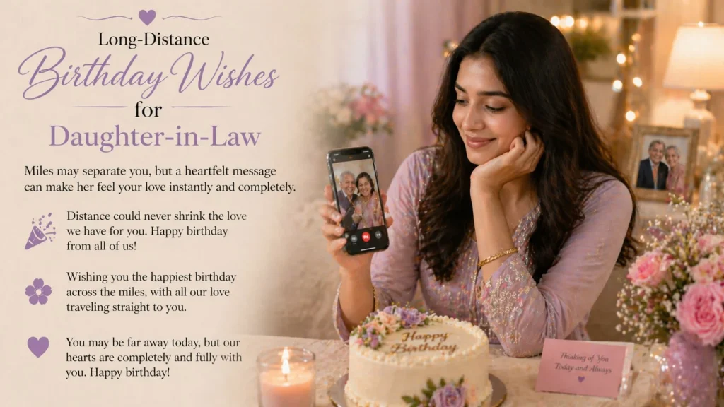 Daughter-in-law video calling family on her birthday