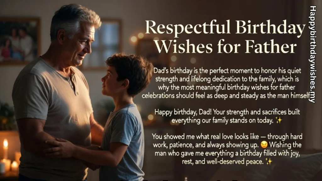 Father and son sharing heartfelt birthday moment