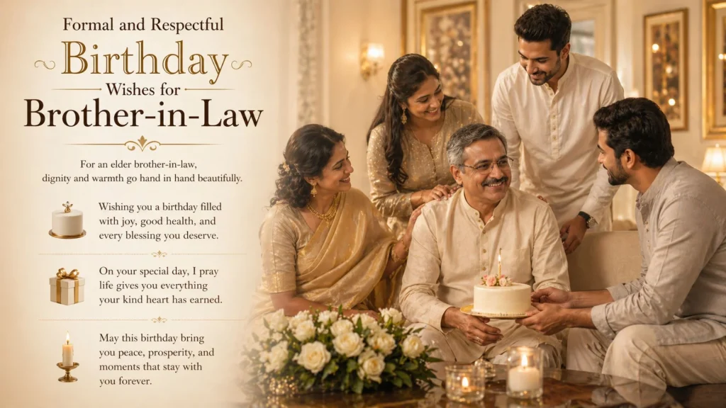 Formal birthday celebration for brother-in-law with family