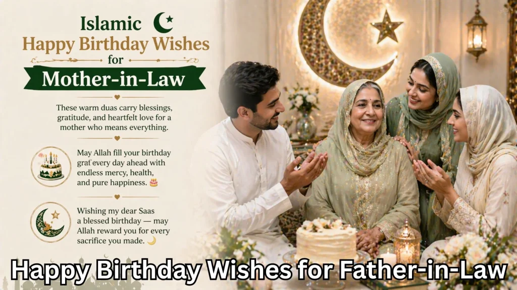 Islamic happy birthday wishes for mother-in-law with family prayer