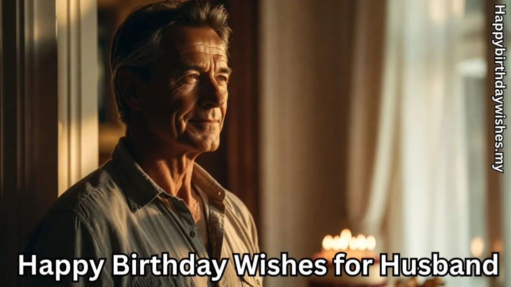 Man smiling beside cake during birthday moment