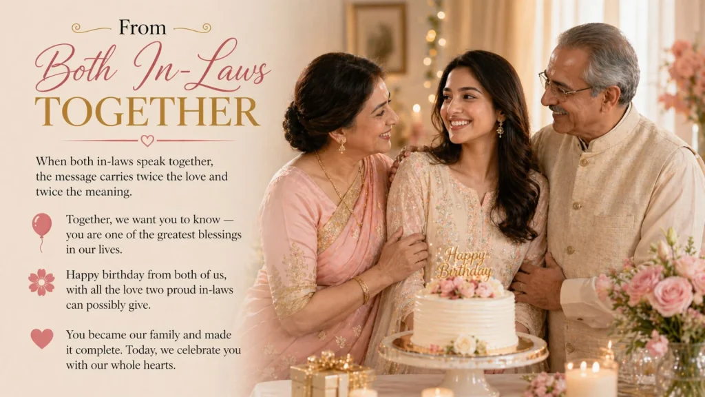 Mother with daughter-in-law and happy birthday wishes for daughter-in-law text