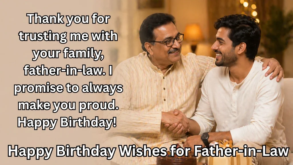 Son-in-law and father-in-law sharing warm birthday moment
