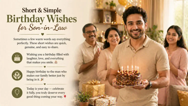 Son-in-law holding cake with family celebrating birthday