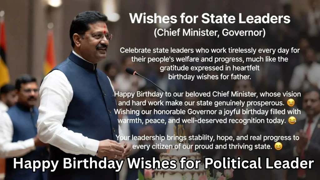 State leader speech, birthday wishes for political leader