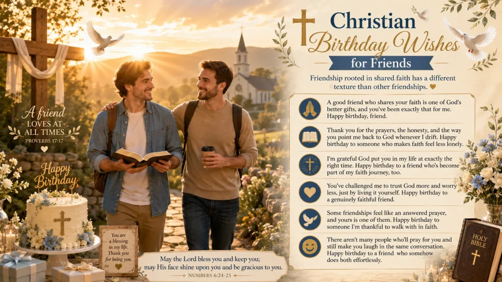 Christian Birthday Wishes for Friends with Faith and Bible Verses