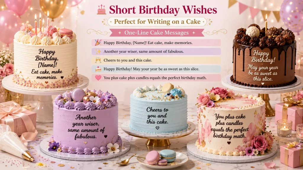 Short Birthday Wishes for Writing on a Birthday Cake